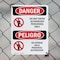 Signmission Do Not Enter Authorized Only Bilingual Danger Sign, Plastic, 10in W x 14in L, 2PK OS-2PACK-DS-P-1014-VS-1144 - alternate 5